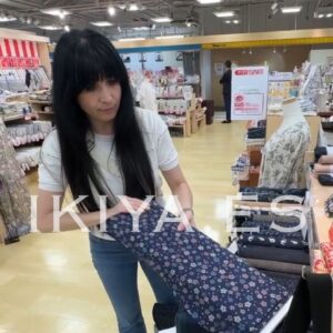 Patrón de inspiración japonesa en bolso artesanal
